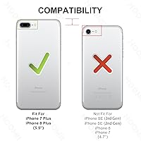 Vista 2 de HOOMIL Funda para iPhone 7 Plus/iPhone 8 Plus de 5.5 pulgadas, no amarillea, protección contra caídas, cubierta trasera dura transparente