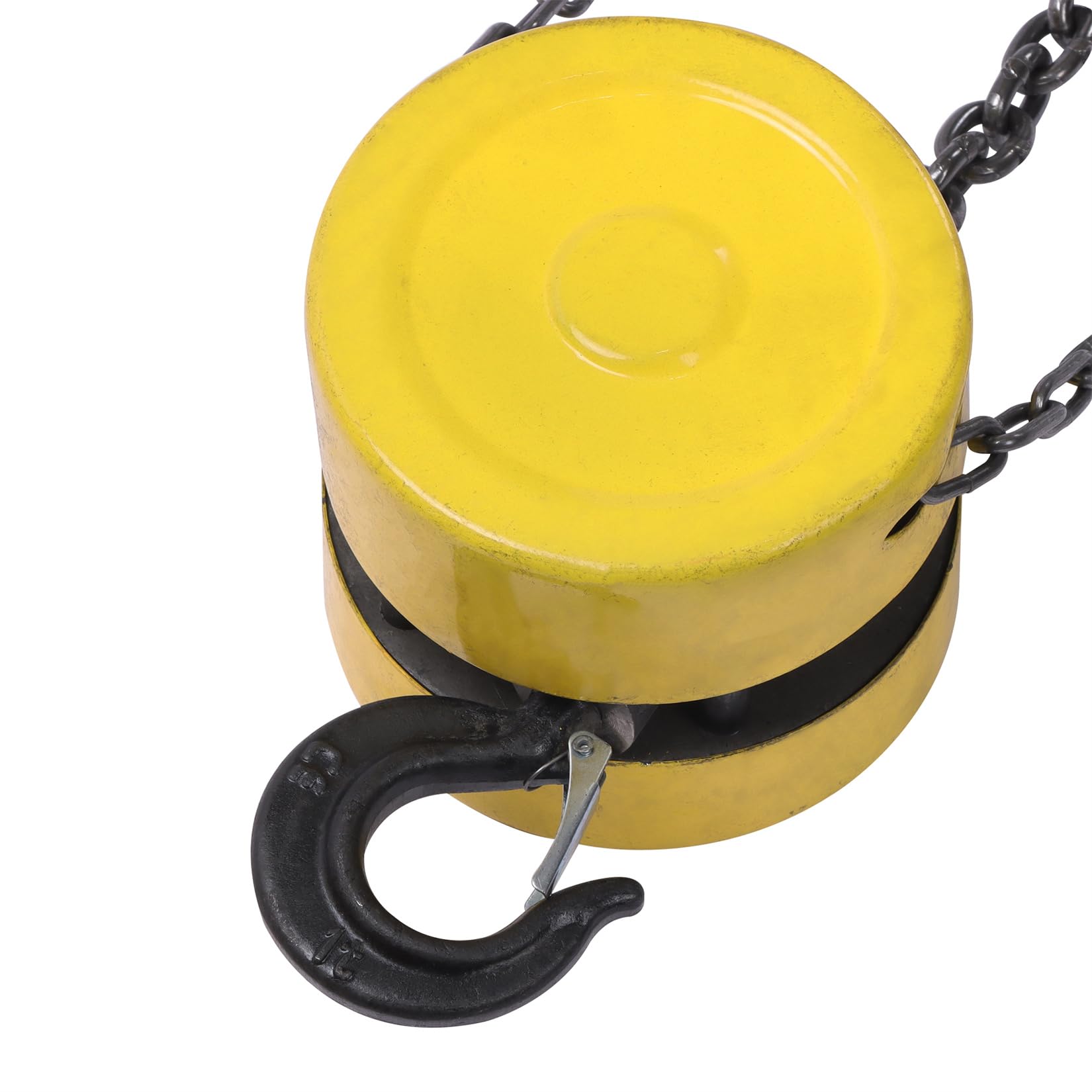 20 Fuß (ca. 6 m) langer Handkettenzug, orange, 1 Tonne/2200 lb (ca. 1 Tonne/2200 lb) Tragkraft, G60-verzinkter Stahl, Doppelklinkenbremse, automatische Kette, 360° drehbarer Haken, für Lager und Wer