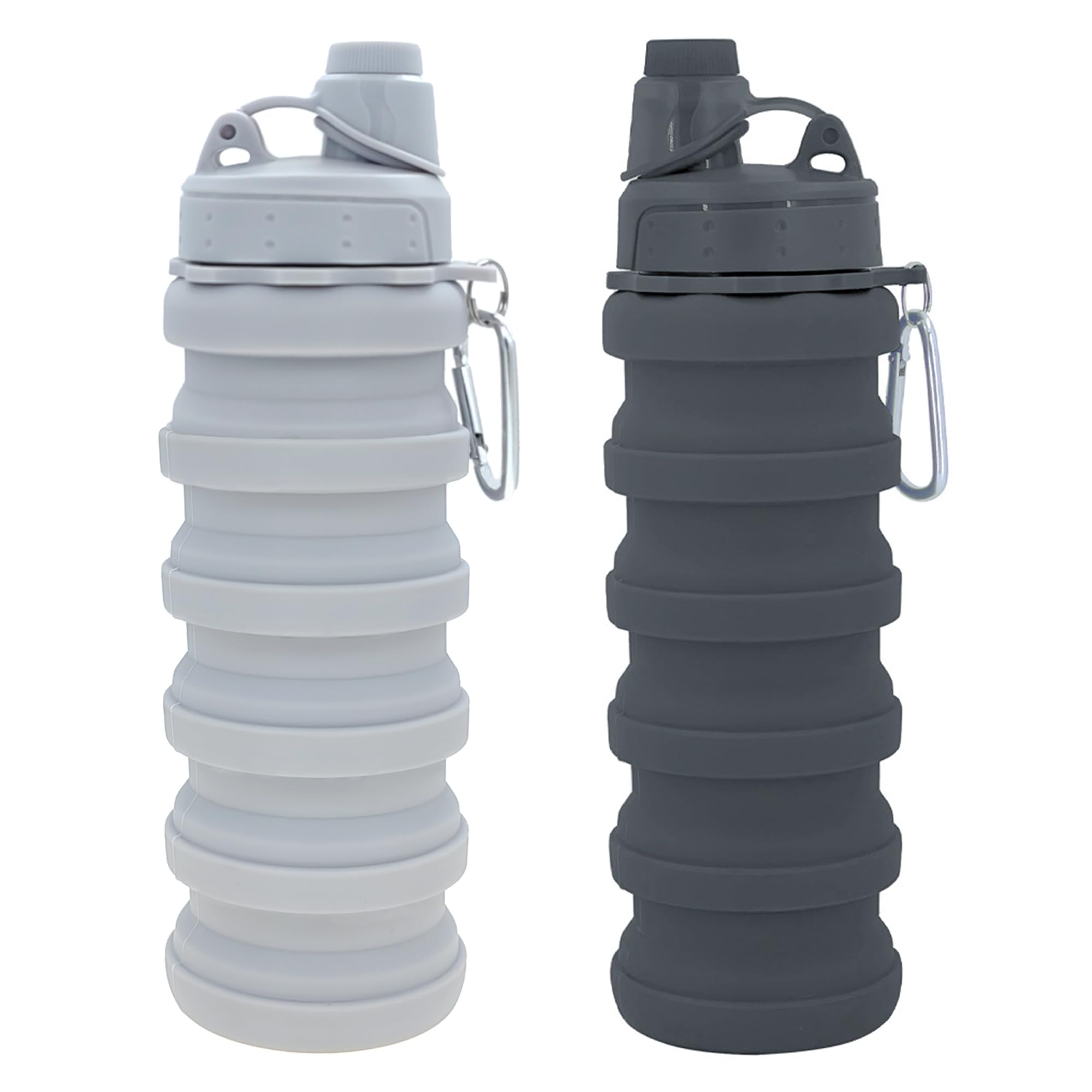 YCTMALL Collapsible Water Bottles Travel water bottle Sports Portable Sport Water Bottle Reusable Water Bottles comes with mountaineering Buckle 500ml