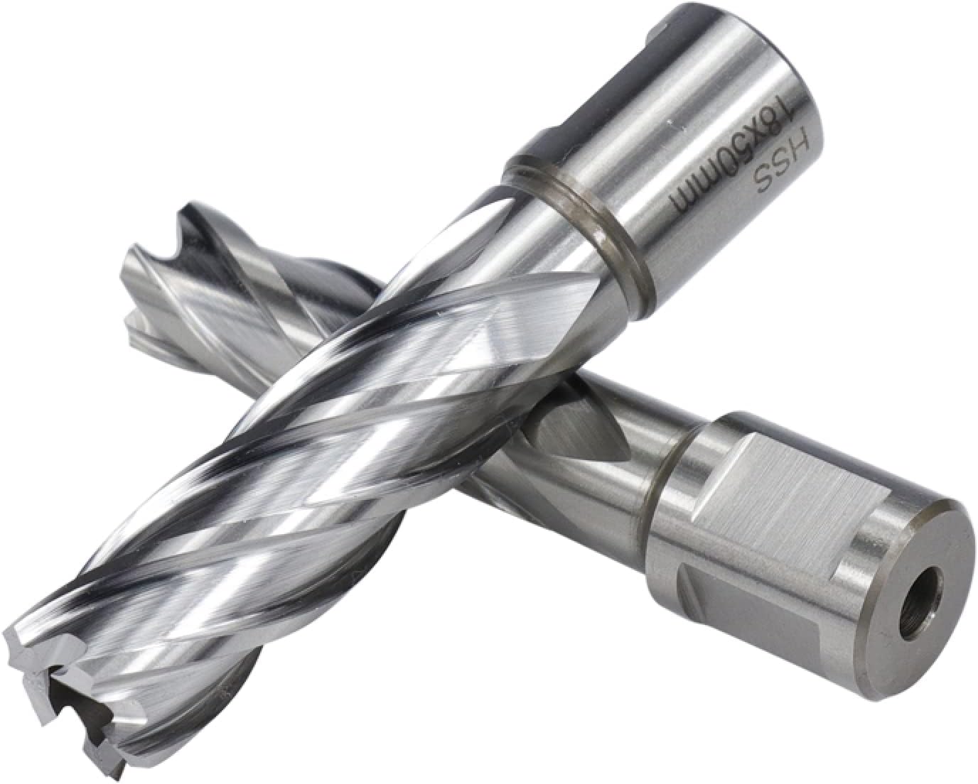 ドリル 長さ50mmのHSS中空ドリルビットウェルドンシャンク磁気ドリルビット金属ホールカッターコアドリルビット,18x50mm