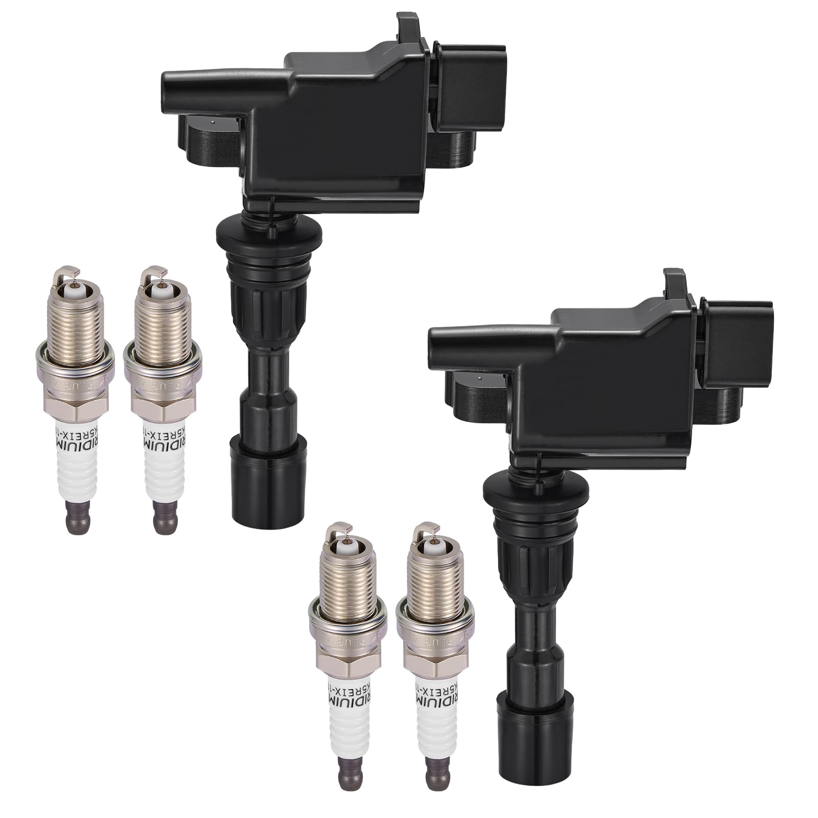 2-Pack UF408 Ignition Coils &amp; 4-Pack 7090 Spark Plugs Kit Compatible with Mazda Miata 2001 2002 2003 2004 2005, L4 1.8L - Replaces 1788481 230253 521707 5C1202 72932012 C1339 &amp; more