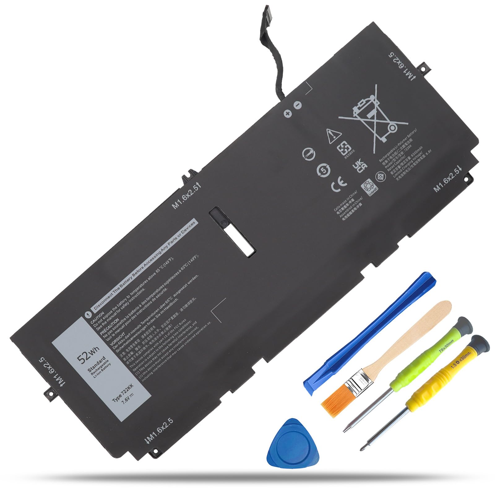 Amazon.com: RHKRKQN 722KK Laptop Battery Replacement for Dell XPS
