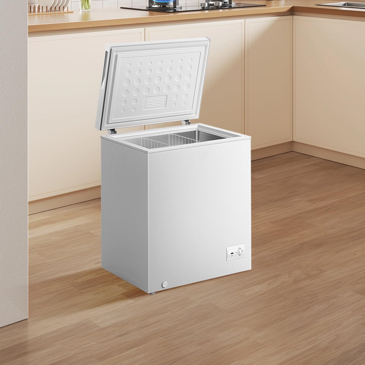 2 Pcs Adjustable Freezer Divider Shelves - Wire Shelf Organizer for Freezer and Refrigerator, Perfect for Deep Refrigerator Storage, Easy Installation