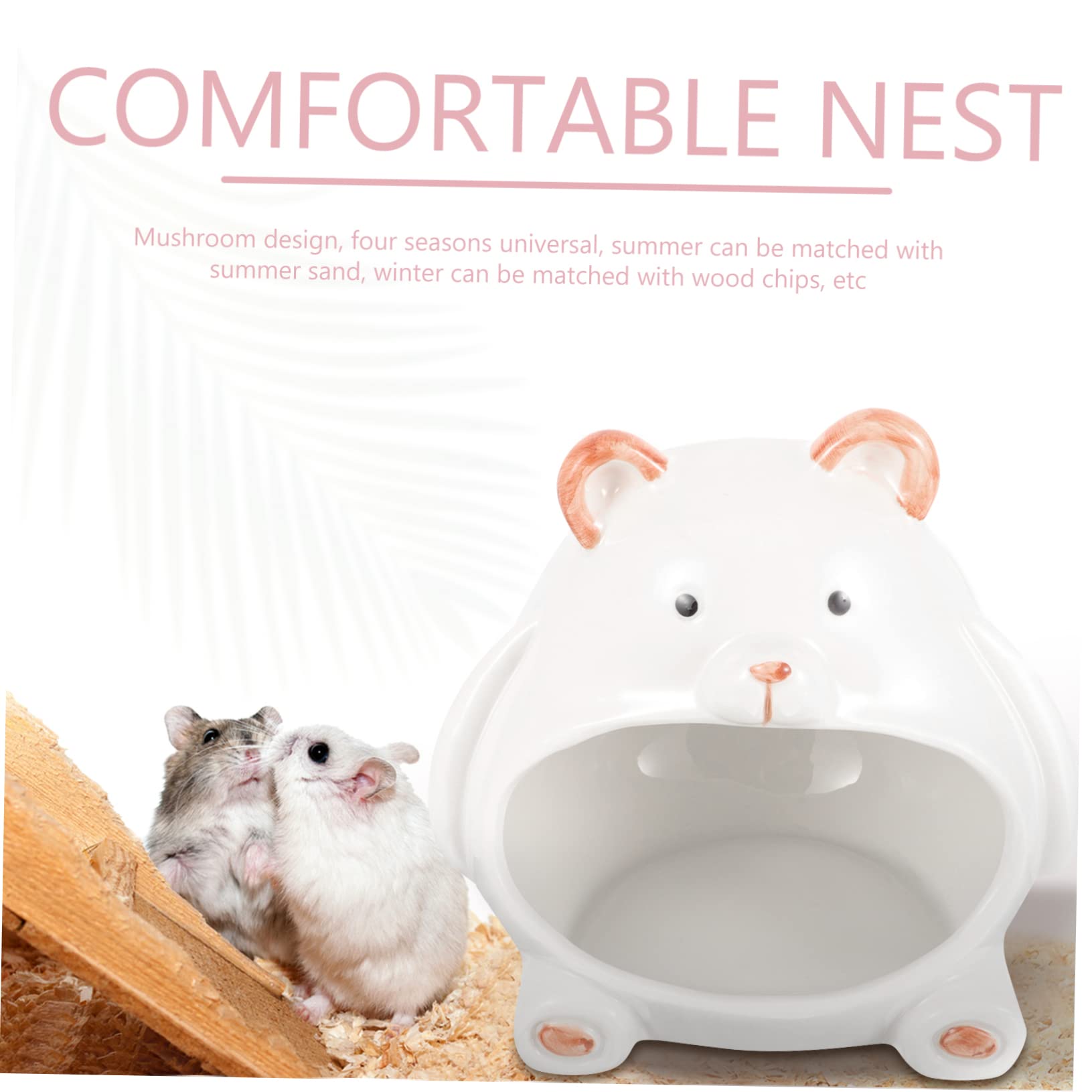 Toyvian Maison pour Hamster Et Nid Décoratif Abri Céramique pour Hamster Domestique Cachette pour Petits Animaux