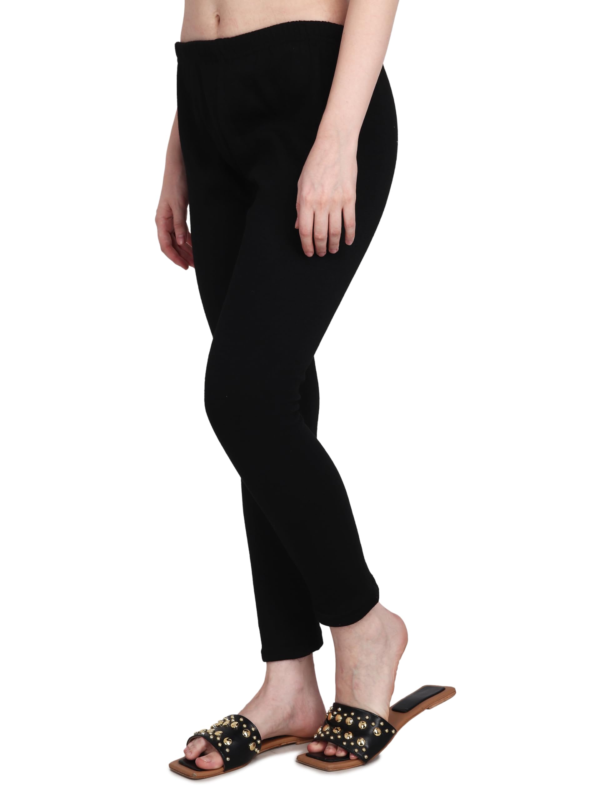 prabha creations Woolen Winter Leggings for Women Ankle Length red (in, Alpha, S, Regular, Black)-picture-28