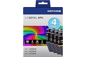 Brother LC401XL Ink Cartridge Replacement, Money Saver 4-Pack