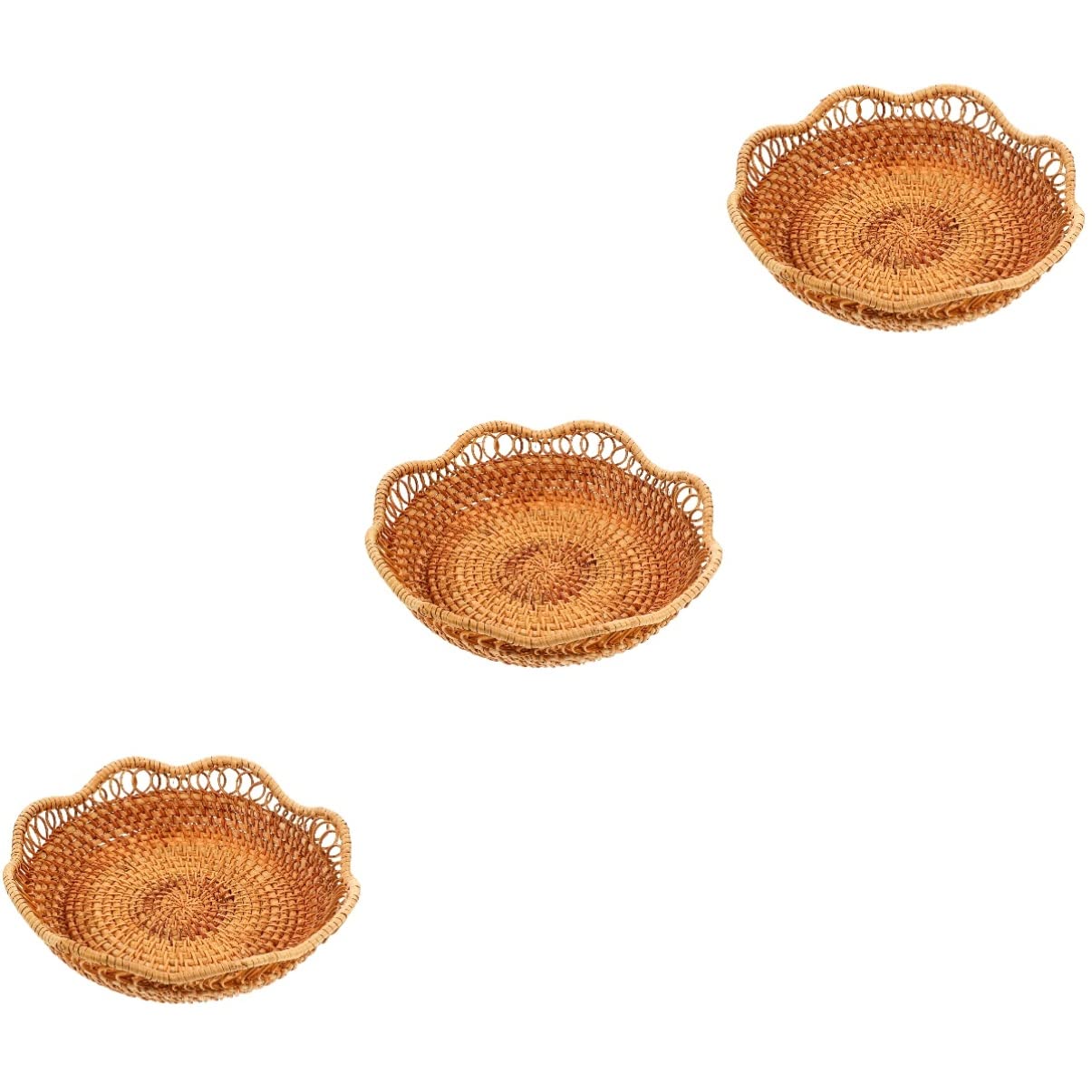 Cabilock Panier Fruits Légumes Rotin Synthétique Tressé Main Capacité