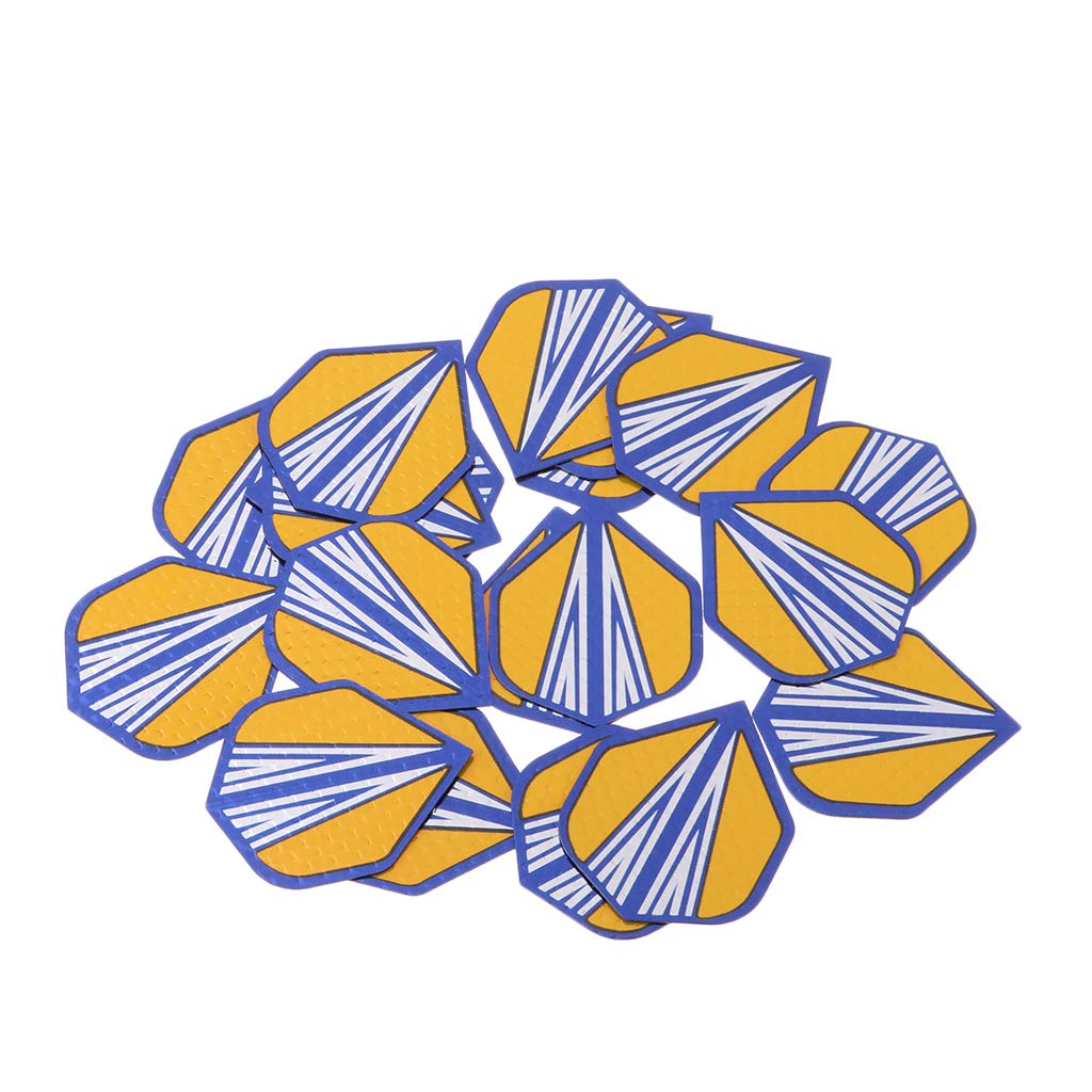 HXSCOO 20pcs Dart Flights Standard Geometric Patterns Darts Flights Protectors for Steel/Soft Tip DIY Darts Accessories (Color : Type R)