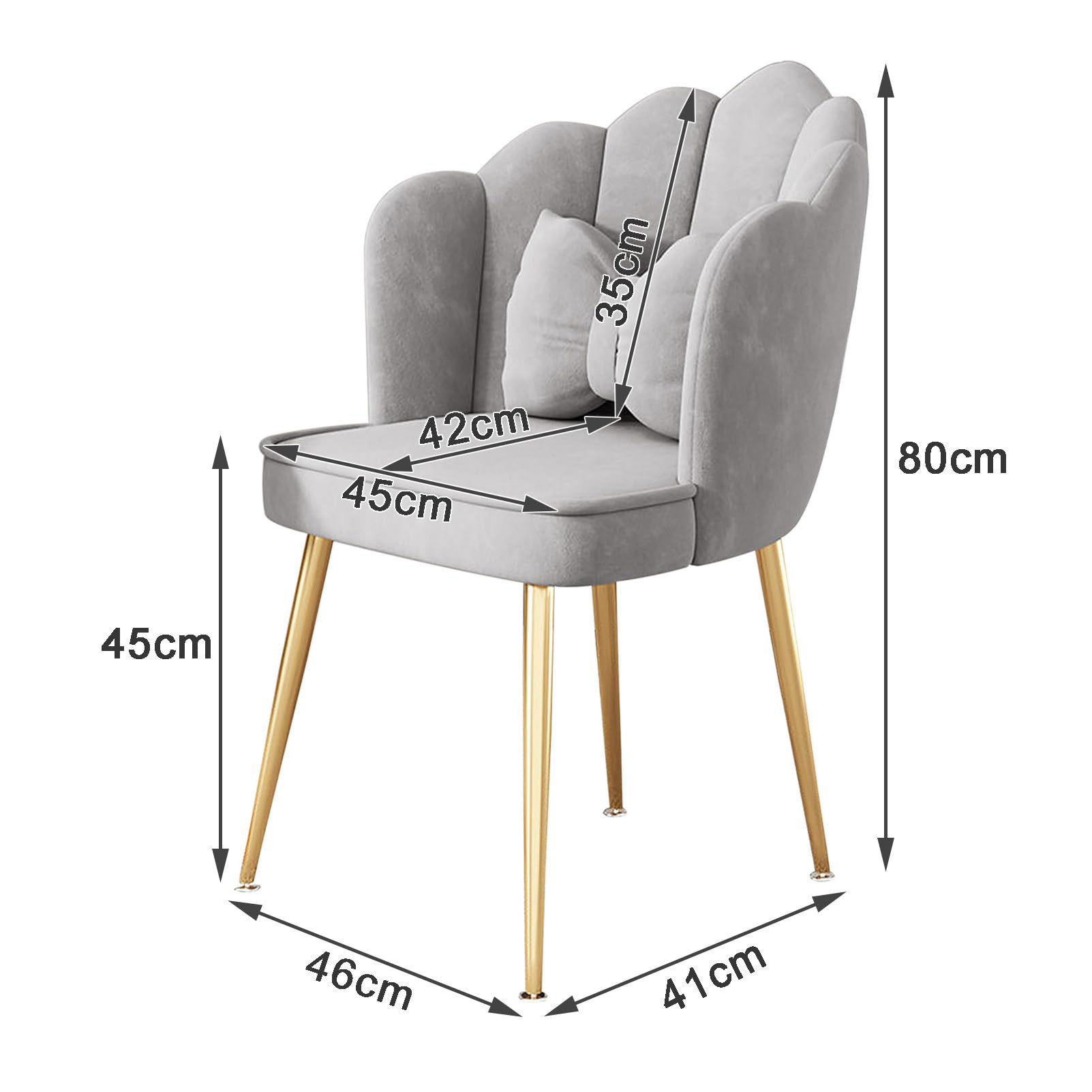 Sedie da pranzo in velluto di lusso con gambe in metallo dorato, eleganti sedie per sala da pranzo, soggiorno e camera da letto, eleganti decorazioni per la casa, comode sedie imbottite