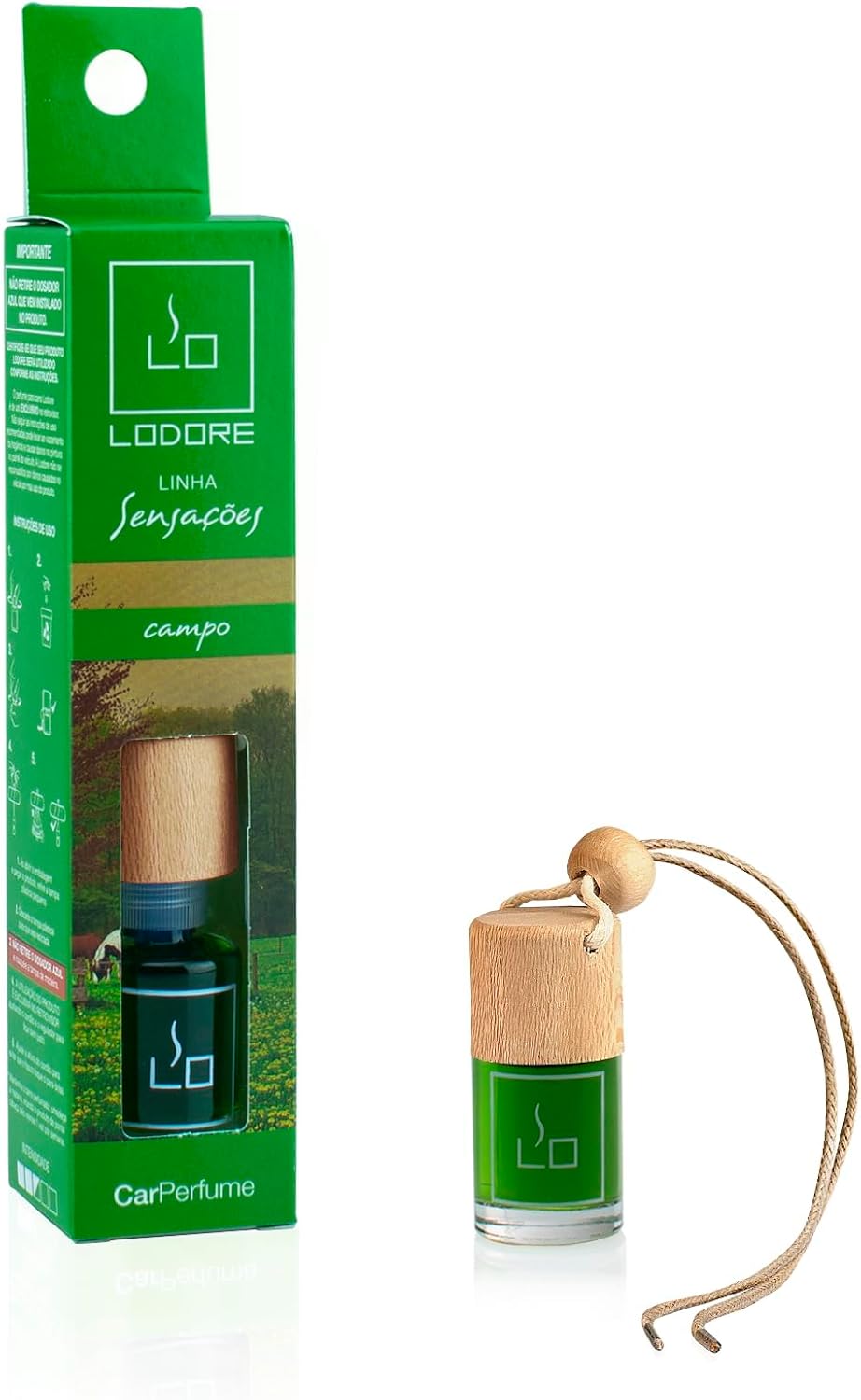 Perfume Automotivo Lodore Car – Cheirinho Duradouro e Refrescante para Carro, Aroma Marcante, Ideal para Todos os Tipos de Veículos, Perfeito para Deixar Seu Carro Sempre Perfumado (Campo)