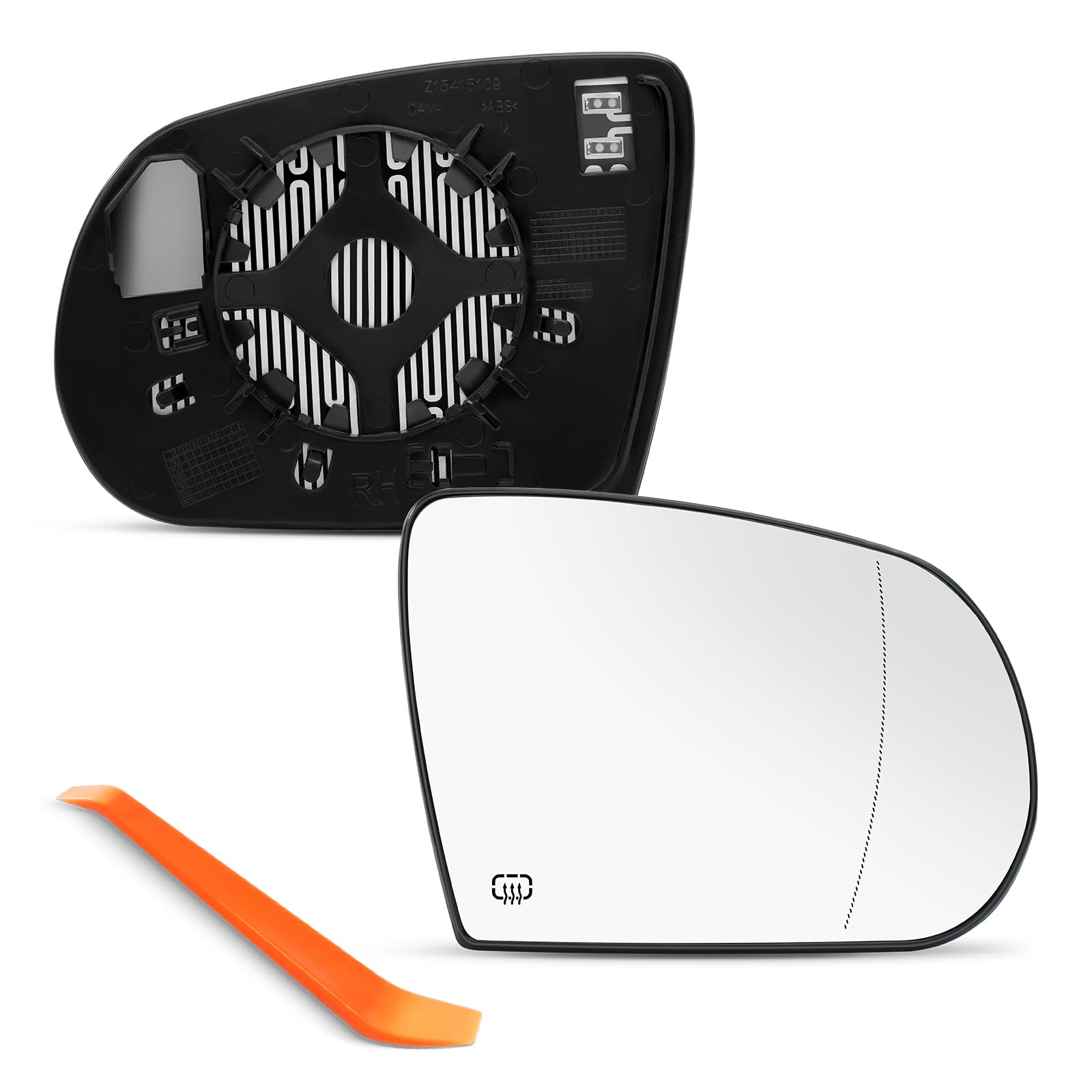 SNEMEEY Passenger Side Mirror Replacement for Jeep Cherokee 2014 2015 2016 2017 20218 2019, Jeep Compass 2017-2021, Right Side Mirror Glass, Chrome,