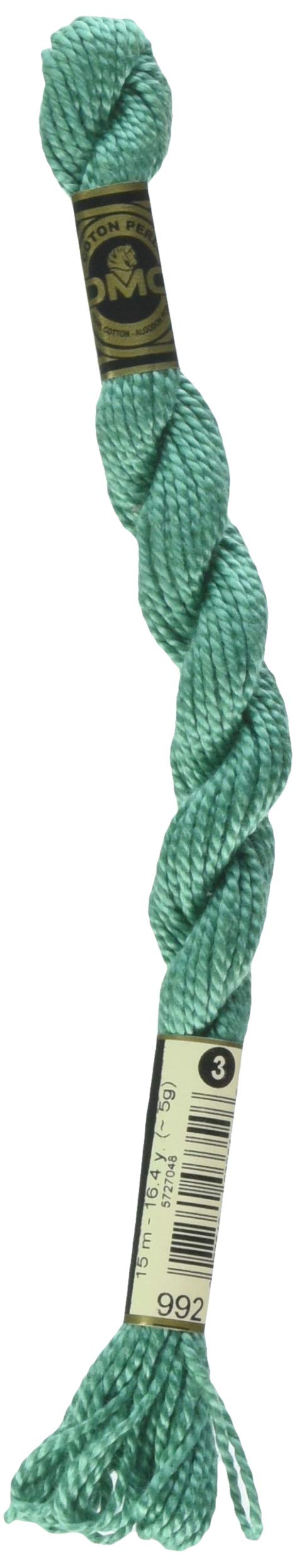 DMC 115 3-992 Pearl Cotton Thread, Light Aquamarine, Size 3