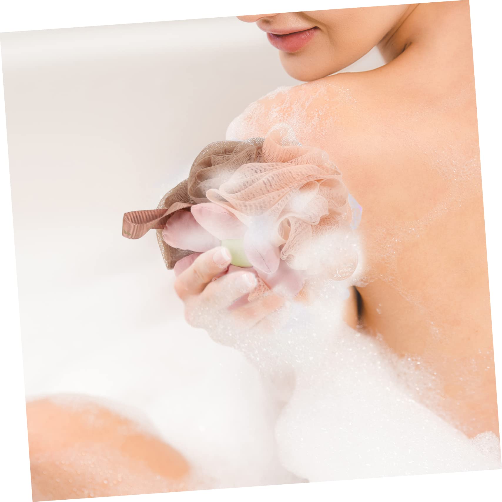 FRCOLOR 6piezas Esponja De Baño Exfoliante Para Adultos Flores De Loofah Para Para Limpieza Eficaz y Rica