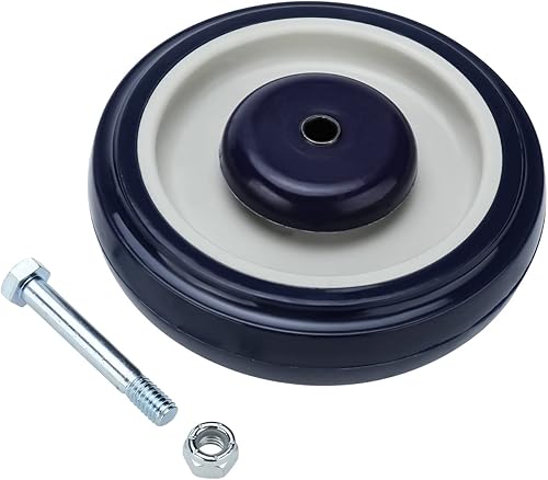 Miniatura 6 de NORJIN Paquete de 4 ruedas de repuesto para carrito de compras, ruedas giratorias roscadas de 5 pulgadas con herrajes de 12"-13" x 1" (diámetro del