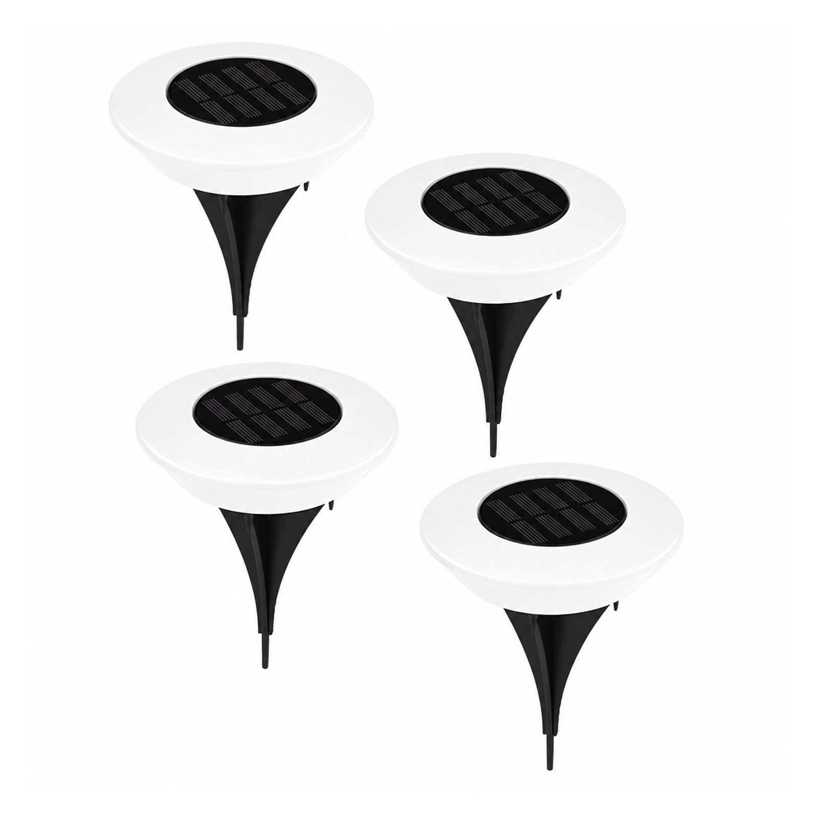 AMRTTWY In Ground Lights, Solar Ground Lights 14LED Outdoor Landscape Lawn Lamp(White Light 4PCS)