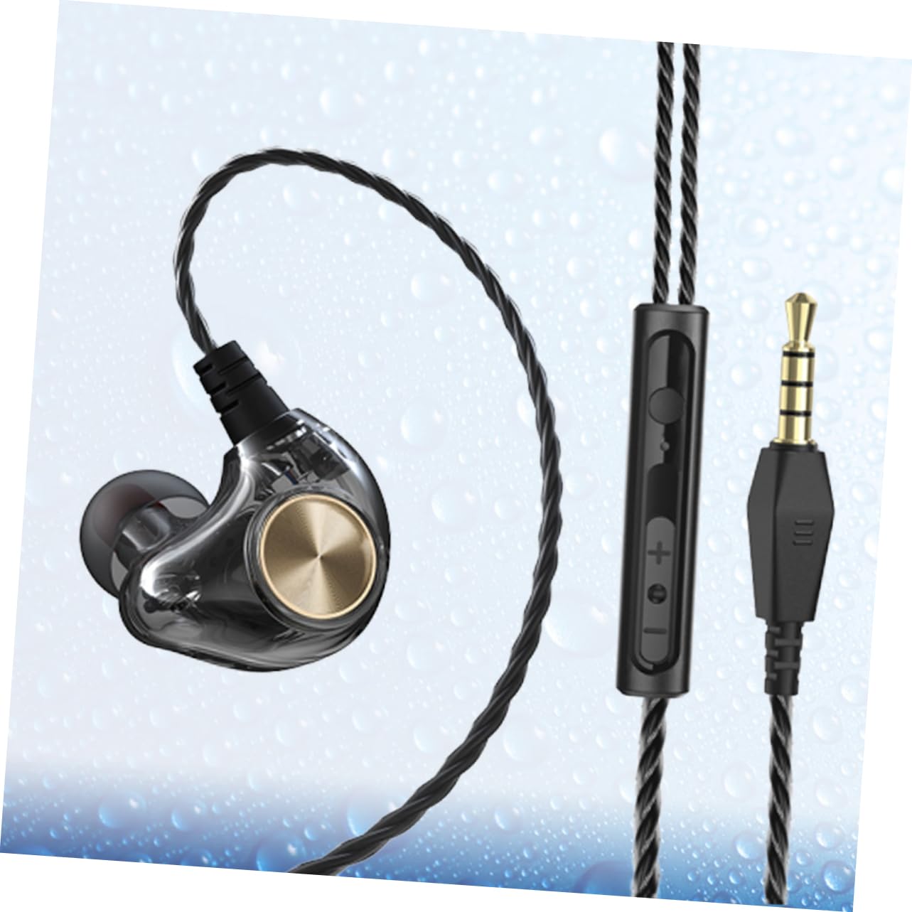 Angoily 3pezzi Auricolari In-ear Con Microfono e Bass Stereo Per Smartphone Design Ergonomico e Cavo Antigroviglio Per Sport e Allenamento Nero
