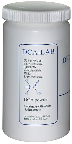 Miniatura 4 de DCA - Dicloroacetato de sodio 3.53 oz en polvo, pureza >99.9%, fabricado en Europa, por DCA-LAB, certificado de análisis incluido, probado en un
