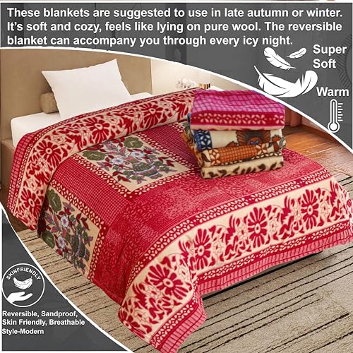 Image of CHANDRAVATI Stylish Polar Fleece Single Bed AC Fleece Wool Blanket - 58x88 Inch || Skin Friendly || (6)