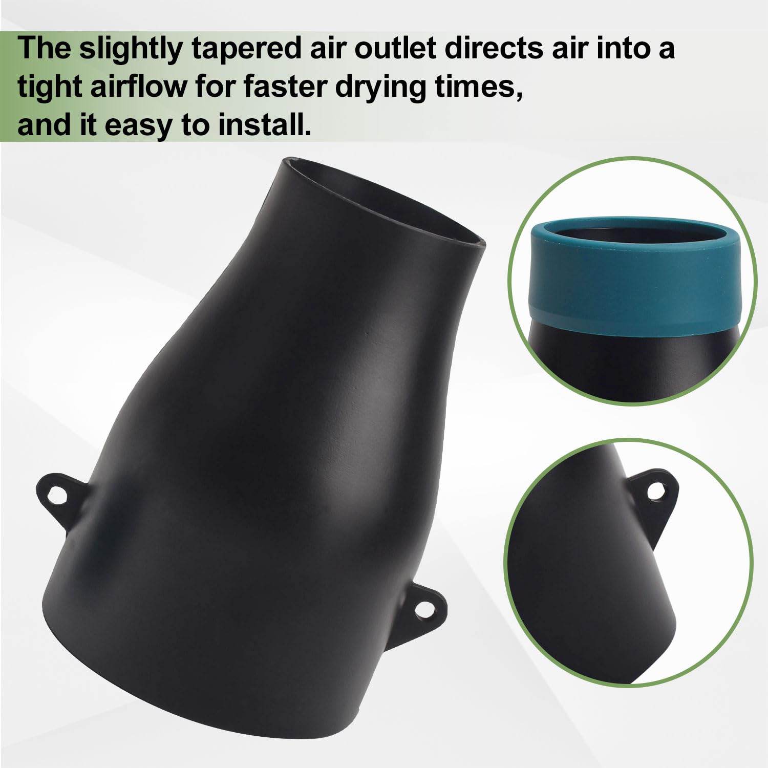 Ugello di asciugatura per auto per soffiatori Makita 18 V LXT XBU03Z DUB184Z – Contiene fascia protettiva in silicone
