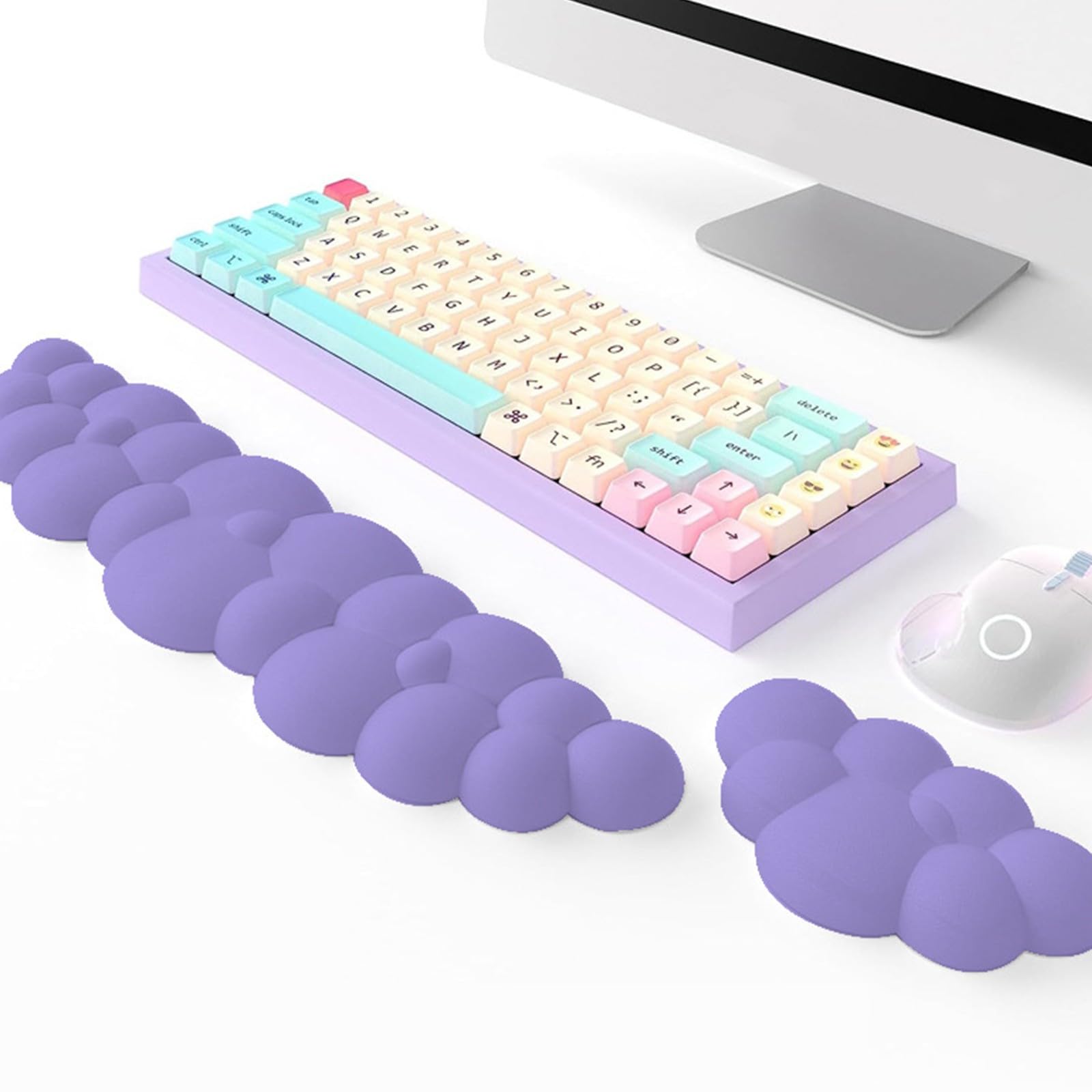 3. Atmungsaktive Silikon-Handgelenkauflage mit Gel-infundiertem Memory-Schaum, ergonomische Tastatur für Computertisch, Büro, Gaming-Zubehör, ergonomisches Handgelenkpolster für Büro