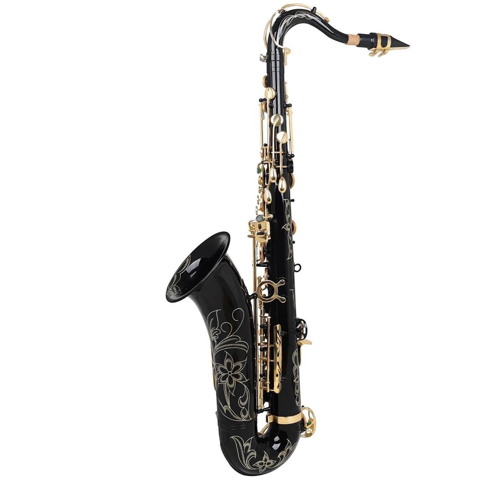 Saxophone Instruments De Musique Coffret Saxophone Ténor Sib Noir Or