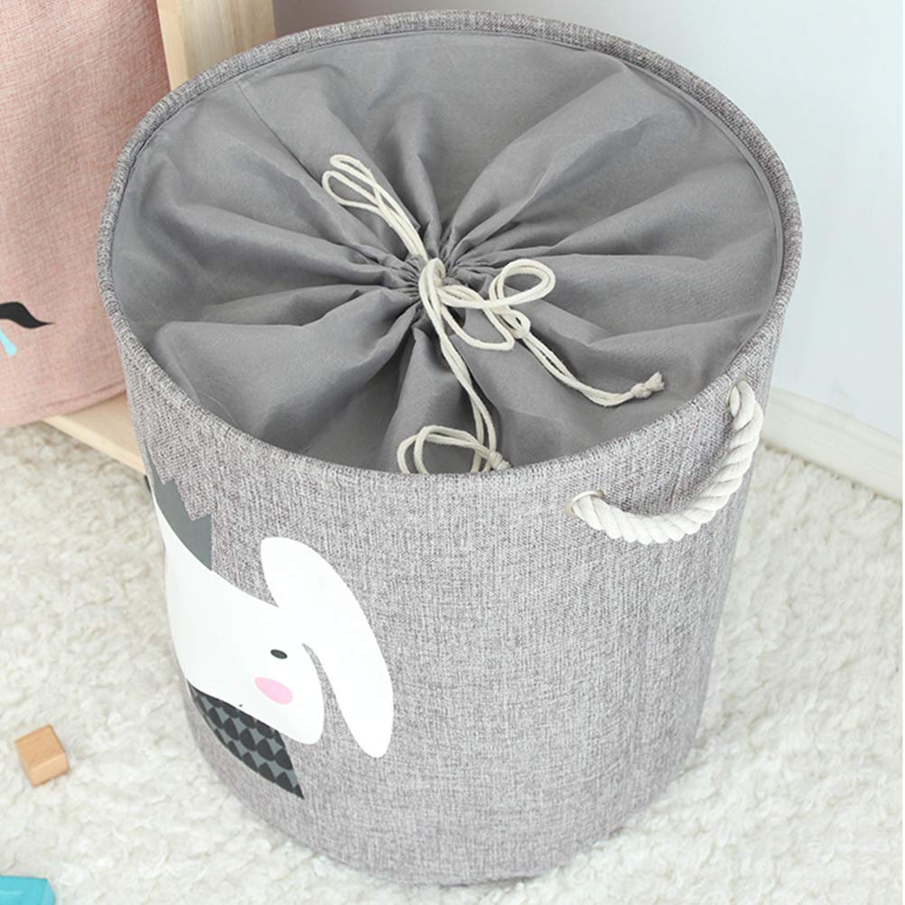 Lazeny Laundry Basket With Elephant Pattern - Large Toy Storage Organizer, Thickened Cotton With Handles (Elephant) - View #10