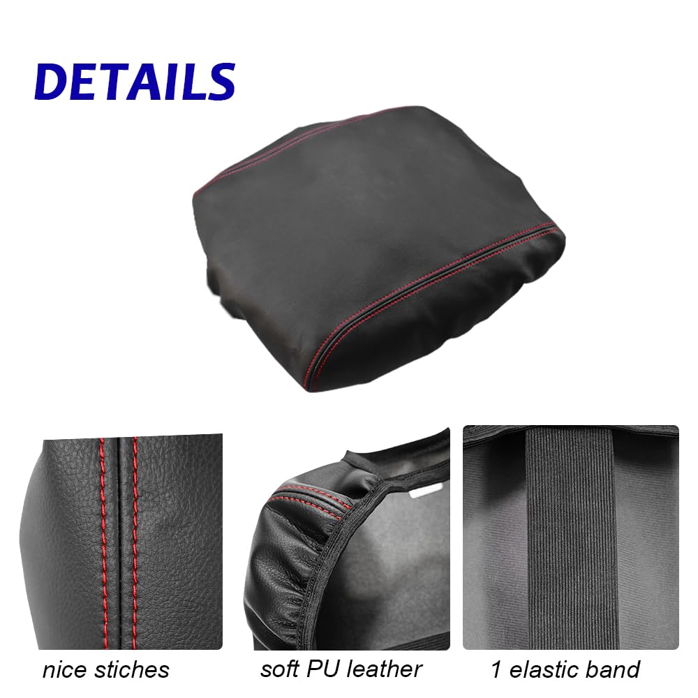 DEYTOP Center Console Armrest Cover For Ford F150 2021-2023 - Anti-Scratch PU Leather Protector