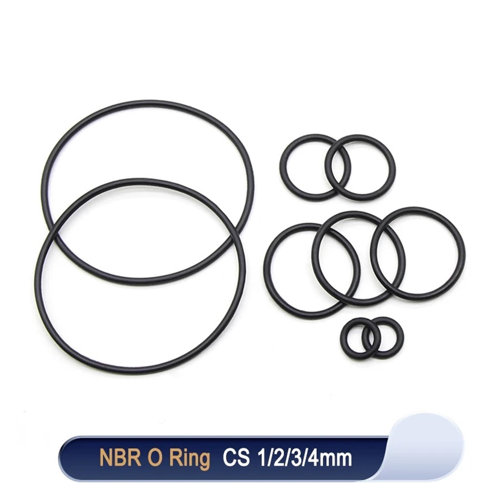 Guarnizione In Gomma Nitrilica O-ring Da 50 Pezzi OD5mm ~ 80mm CS 3mm Rondella Di Tenuta Tipo Rotondo Nero(OD 72mm)