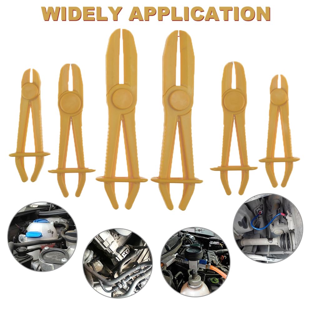 Kit De 6 Pinces à Durite DURATECH - 3 Tailles (16, 18.5, 25.4cm) En Nylon Renforcé | Pour Tuyaux Carburant, Frein, Refroidissement