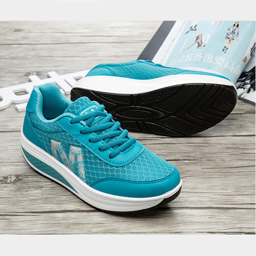 damskie wyszczuplające buty do chodzenia, trampki, klin, platforma, buty typu sneakers