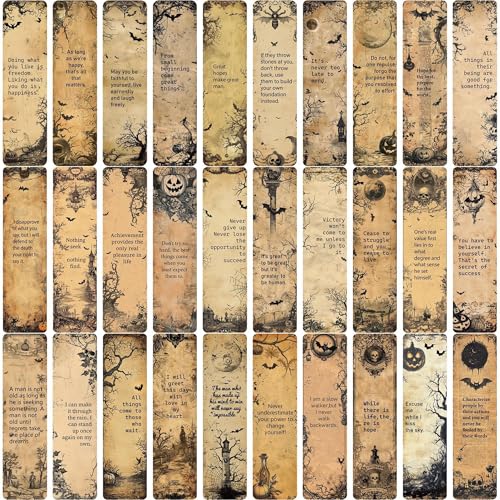 YIMINGOUFEI 30 Marcapáginas Góticos Dark Academia con Frases, 15 x 4 cm