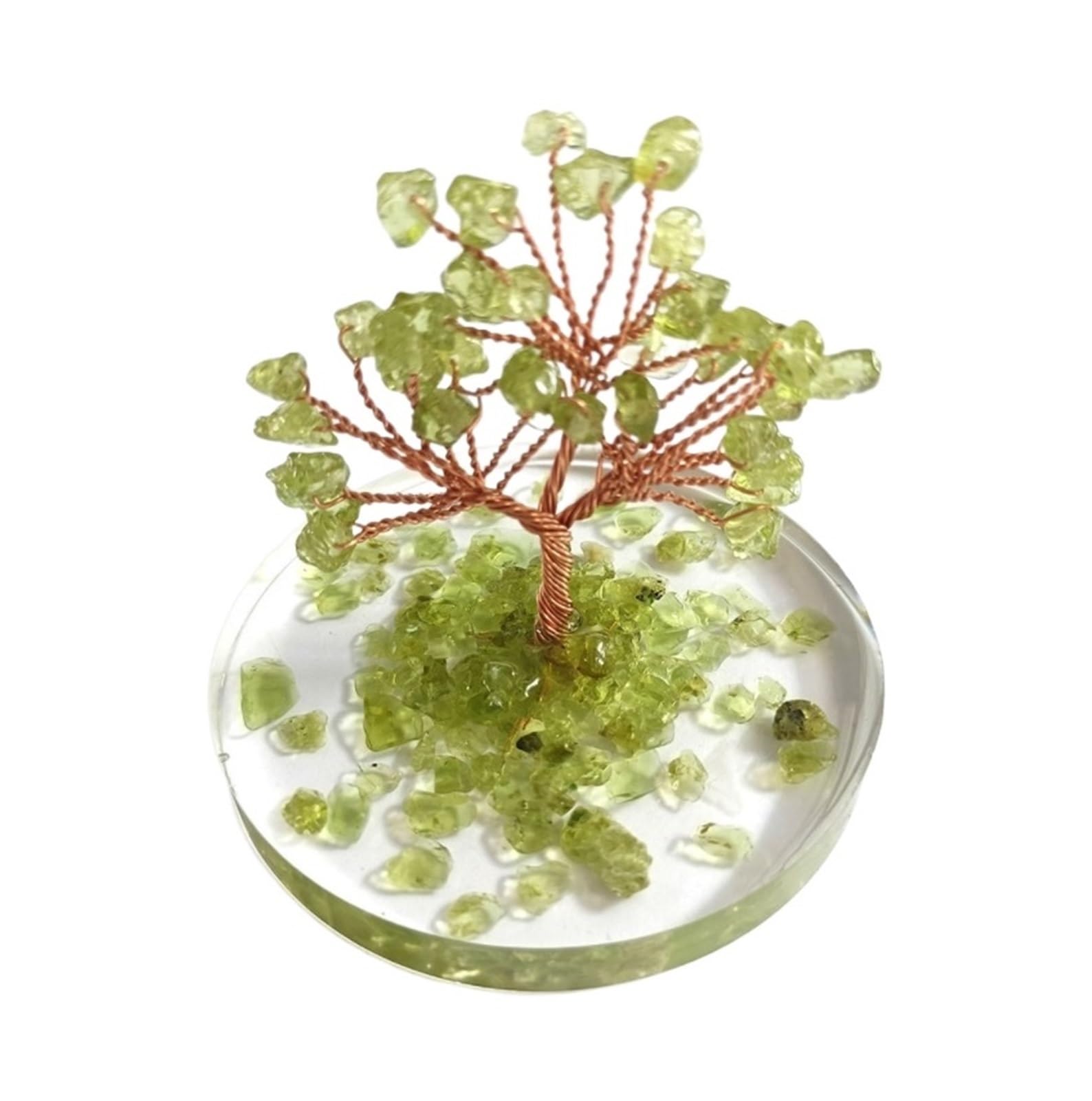 crystal tree， Quartz Tree Feng Shui Money Crystal Gemstone Bonsai Of Life Decor Fengshui Decorations(Grün)