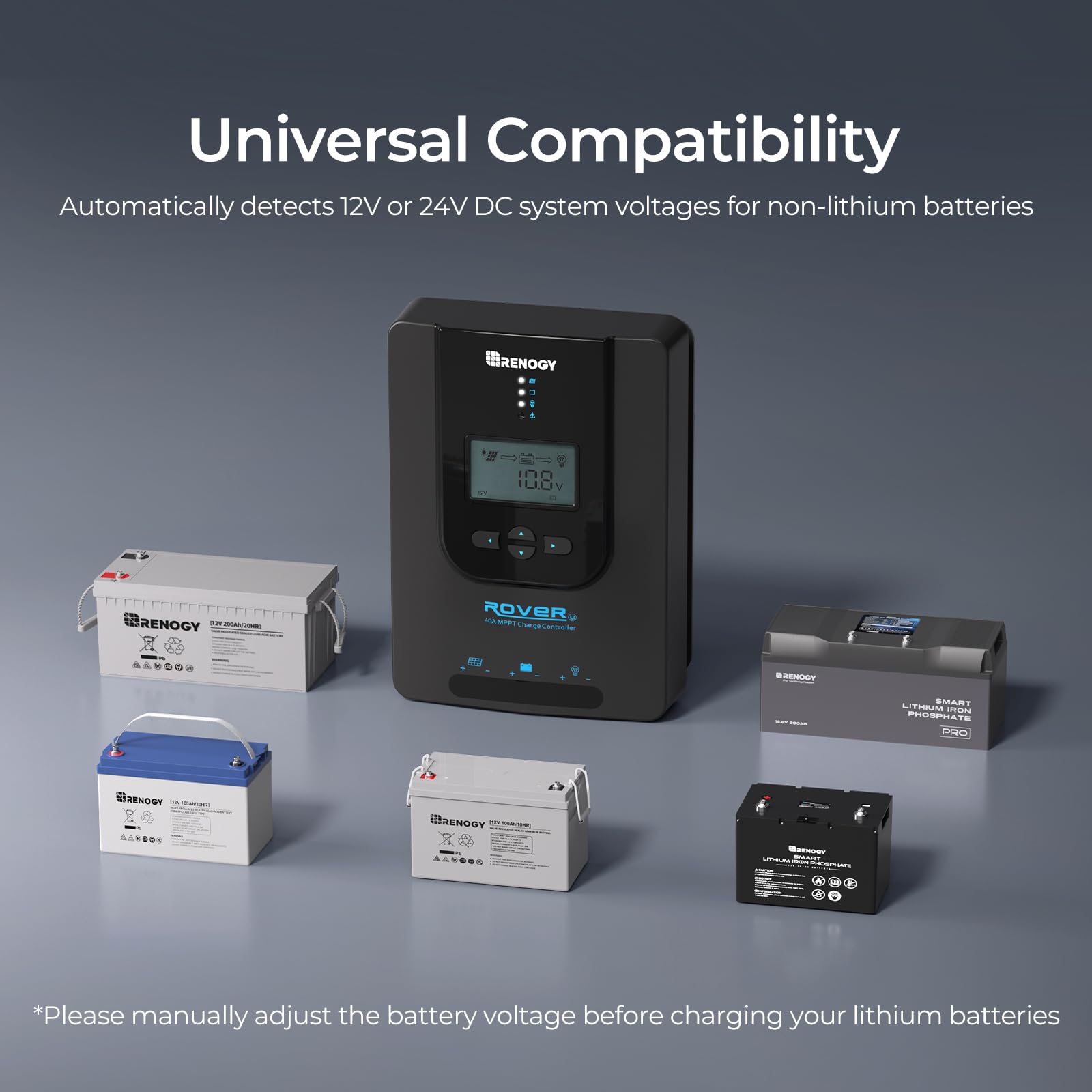 発電機・ポータブル電源 RENOGY ROVER 40A MPPT Charge Controller Amazon.com : Renogy Charge Controller-Rover 40A MPPT 12V/24V Auto