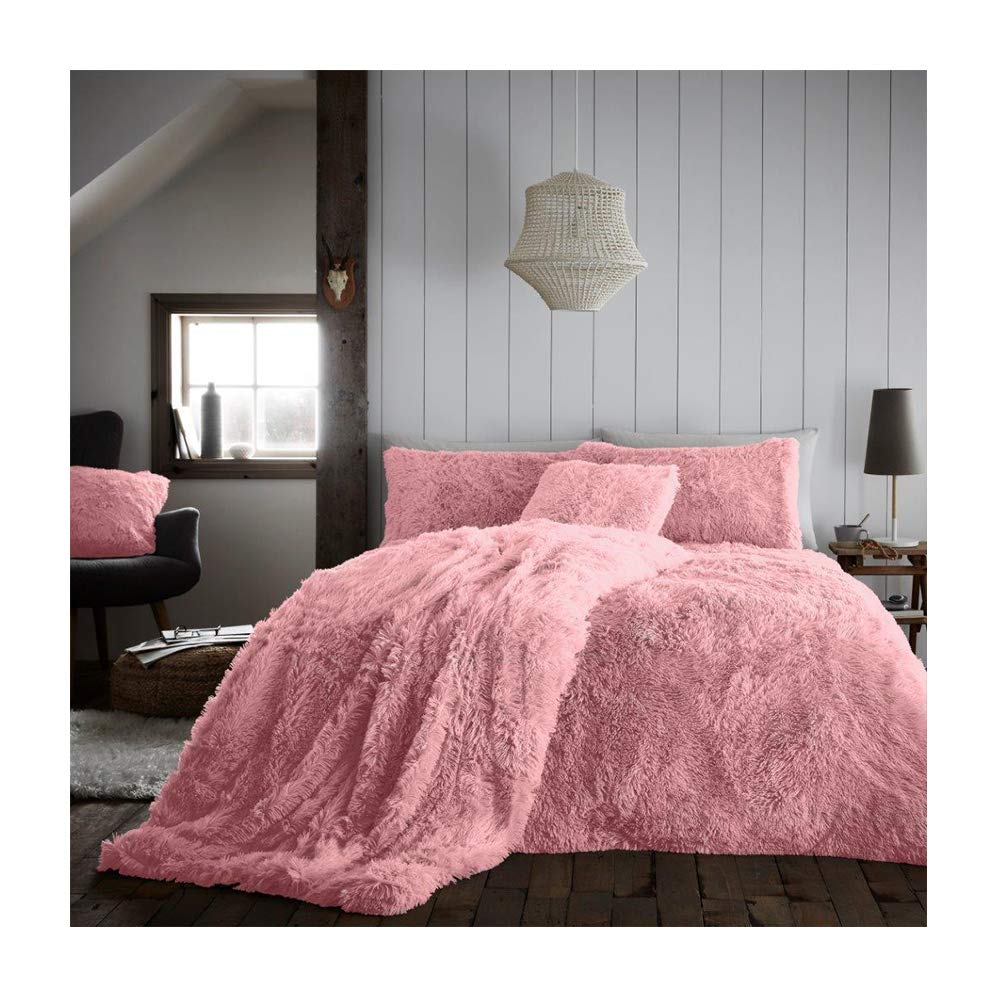 Set biancheria da letto in peluche di lusso Set copripiumino in pelliccia sintetica shaggy Set biancheria da letto queen size autunno inverno Viola soffice 1 copripiumino 1 lenzuolo piatto 2 federe