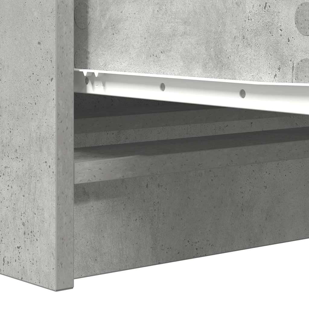 vidaXL Buffet Gris béton 100x35x76 cm Bois d'ingénierie