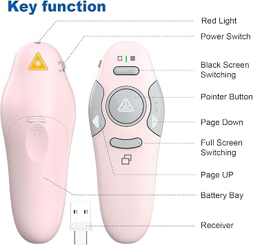 QUI Presenter Remote USB A&C Bundle | One Pink & One Blue
