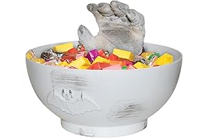 9-Inch Animated Mummy Hand Candy Bowl: A Spooky Halloween Treat Dispenser
