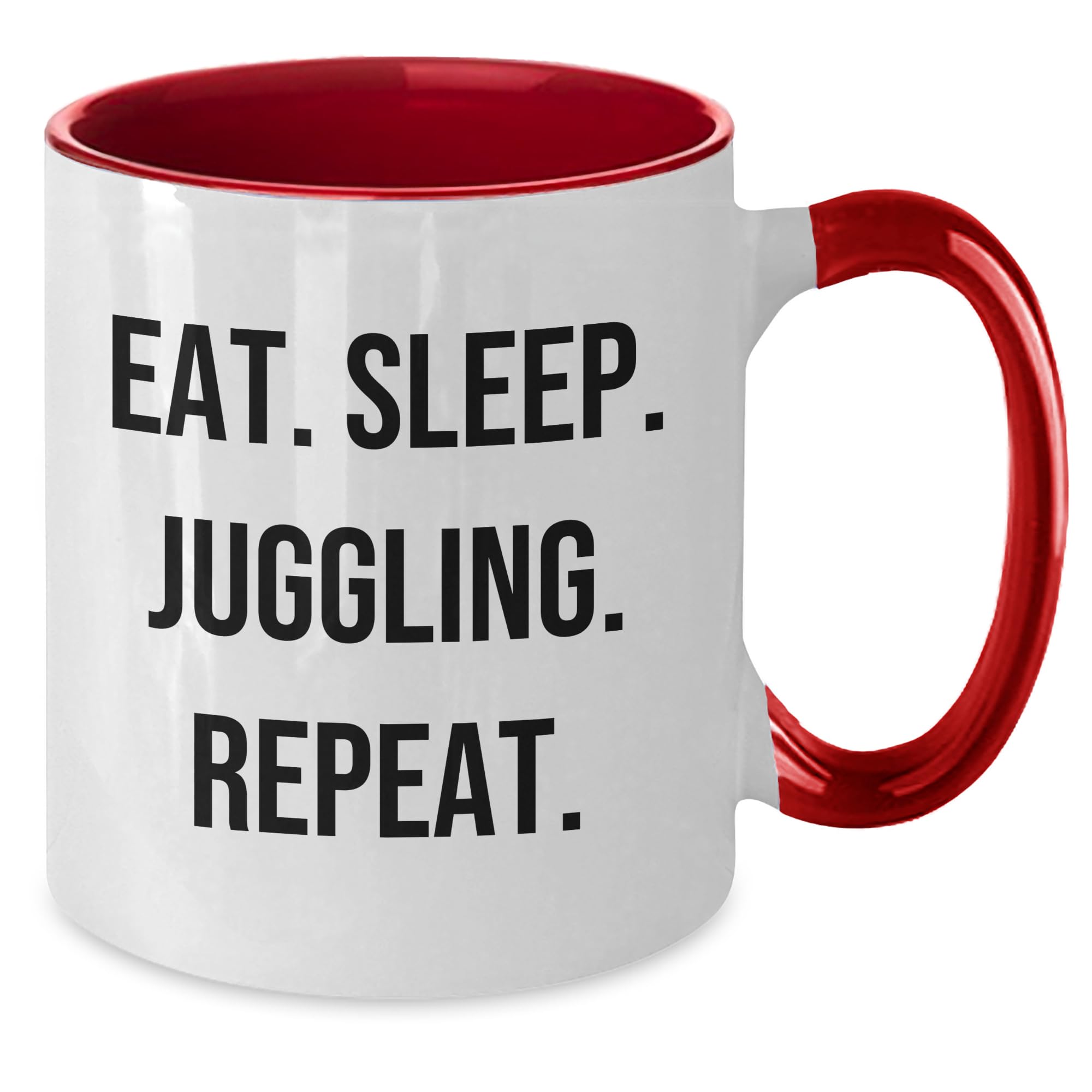 Juggling Funny Coffee Mug Gifts for Jugglers, Juggling Enthusiasts, and Anyone Who Lives to Eat. Sleep. Juggle. Repeat. at Christmas