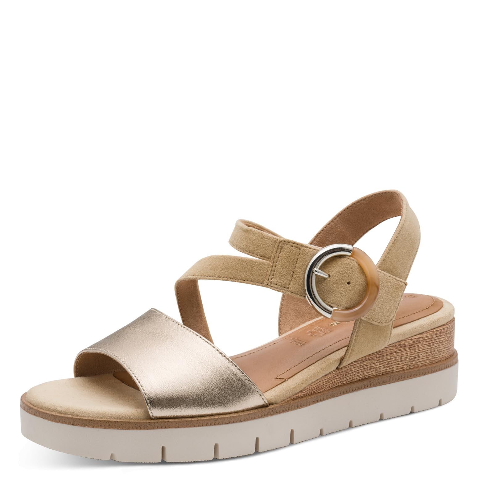 Tamaris Women’s sandal with wedge heel beige 3.5 UK