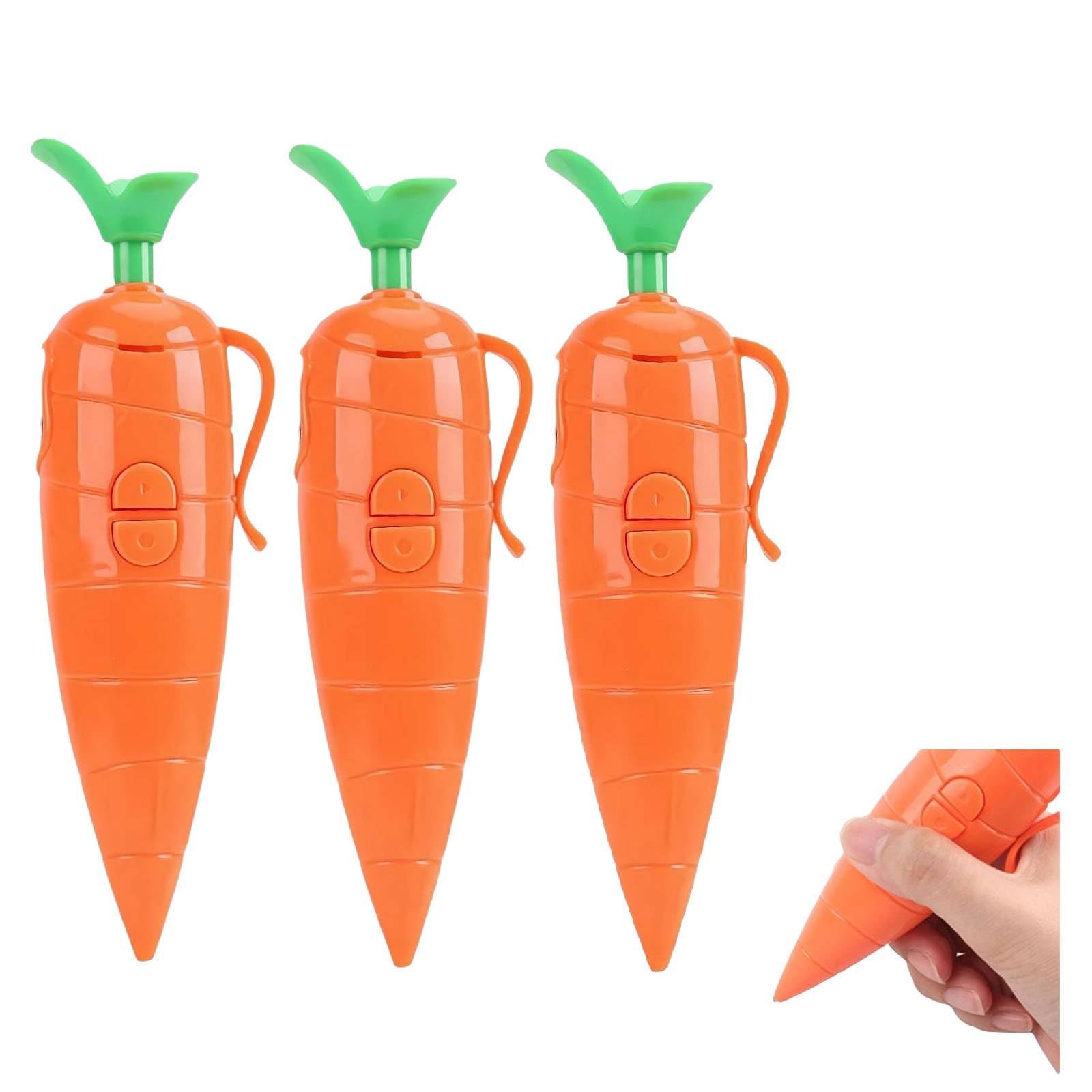 Carrot Recorder Pen, 60-second Voice RecorderPen With Playback & Audio for Ki-ds, Cute Carrot-shaped Smooth-writing Ballpoint Pen, Fun & Creative Recording Gifts for Reading Lovers, Teachers (3pcs)