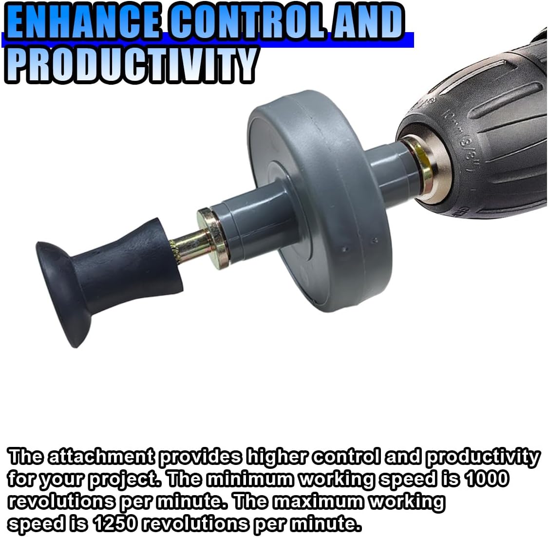 BDZMC Universal Valve Lapping Tool Kit with 5 Suction Plates, Valve Grinding Attachment Tool for Small Engines and Drills, Operating Speed 1000-1250 RPM, Automotive Valve Lapper Kit