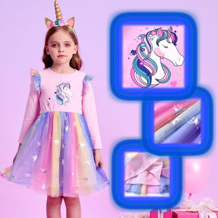 VIKITA Girls Dresses Winter Party Tutu Dress for 2-12 Years Kids3