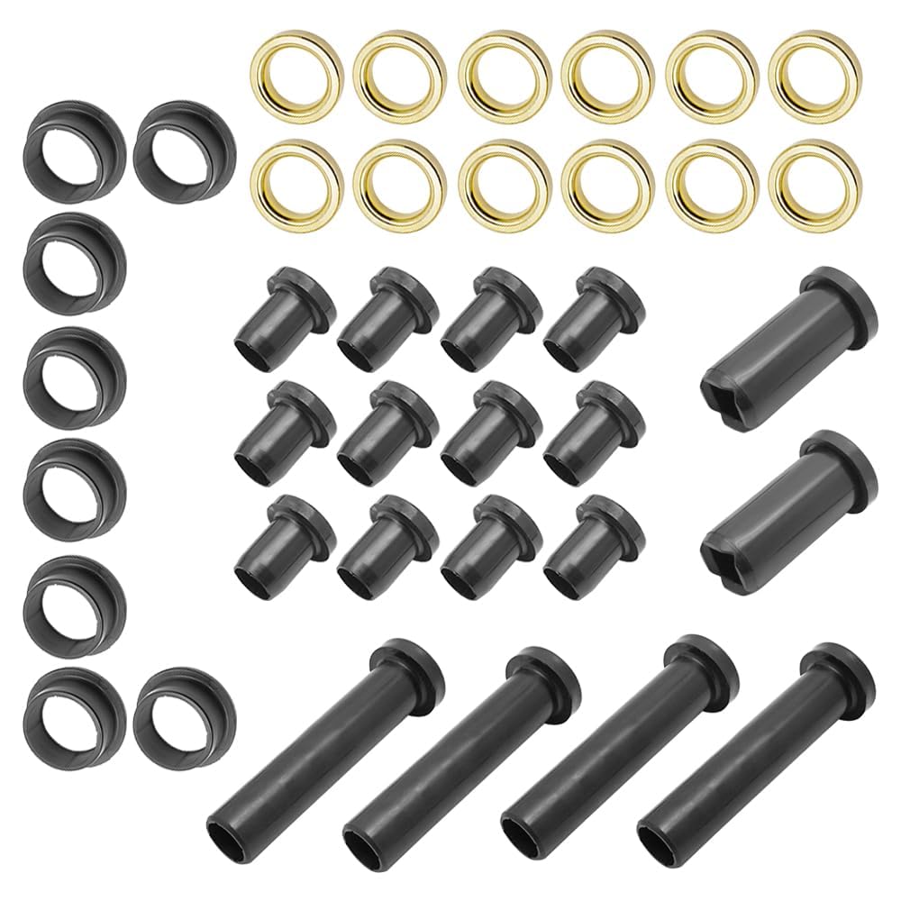 Kit bagues bras suspension arrière pour Polaris Sportsman 500 400 Xplorer | pour Polaris Sportsman 500 96-02, Sportsman 335 400 700 99-02, Xplorer Worker Diesel, Kit silentblocs A-Arm avec entretoises