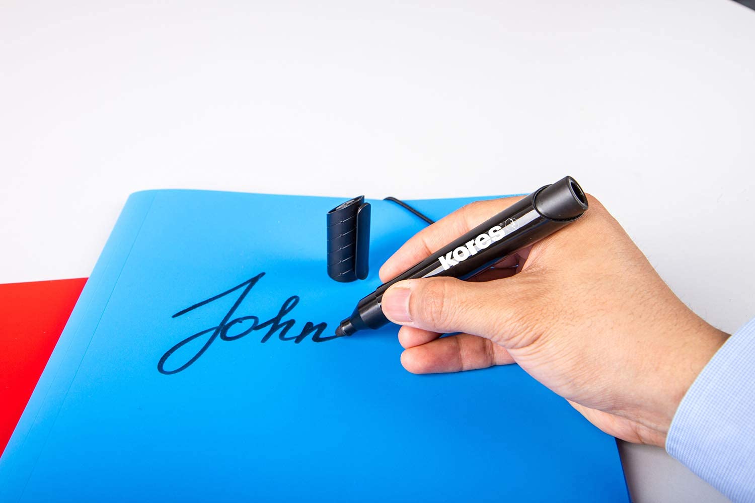 Kores, Green Permanent Marker Pen, K-Marker XP1, Round Tip with Low-Odour Ink, Waterproof Marker Pens for All Surfaces - Image 3