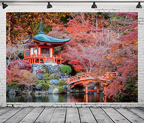 Toile de fond japonaise automne Kyoto pour studio photo et décoration de salon - 2