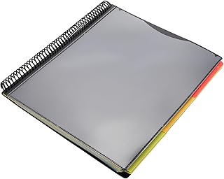 TEHAUX Pasta De Caderno De Bobina Bolsos De Fichário Expansíveis Bolsos De Arquivo Apagáveis Gravação Em Abas Arquivos Pasta De Fichário De Arquivo Pastas De Bolso De Plástico Pasta De