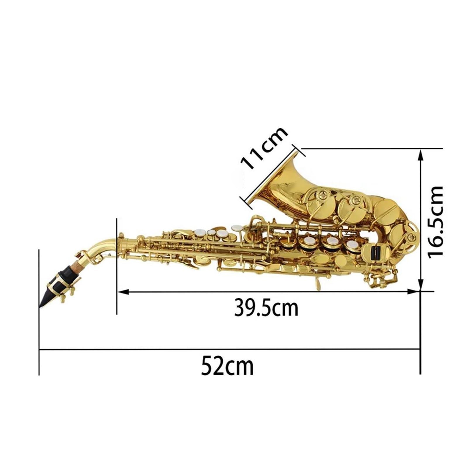 Saksofon sopranowy Bb Instrument dęty blaszany