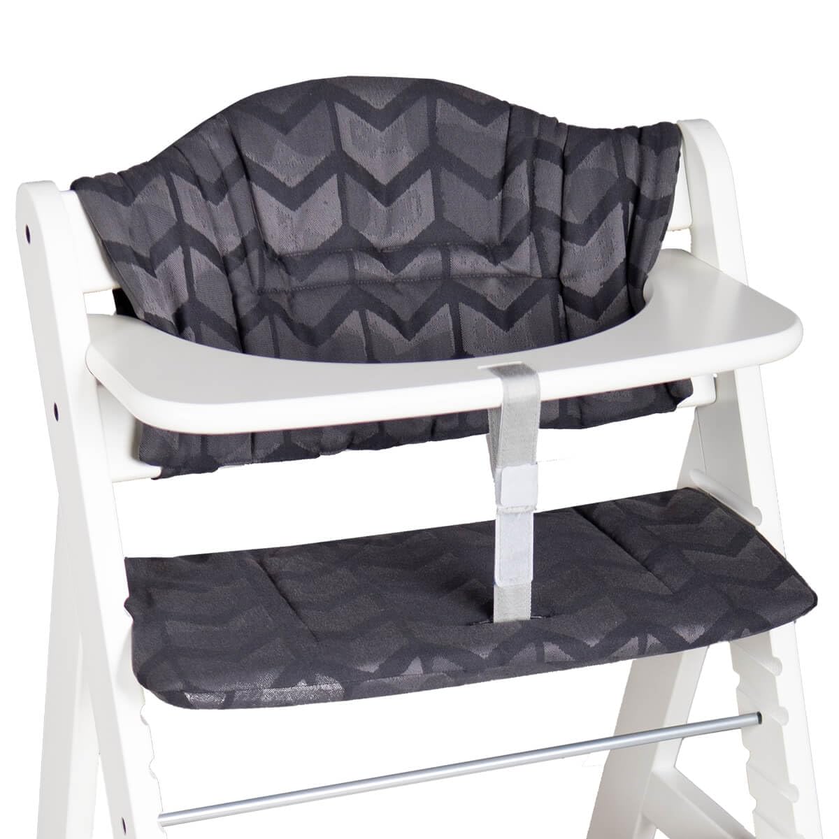 Tripp Trapp Zubehör Hoppediz Hochstuhl Sitzkissen Set, Passend Für Hauck  Alpha, 2-teilig, 100% Bio-Baumwolle, Design Amsterdam Black Hauck Alpha Plus