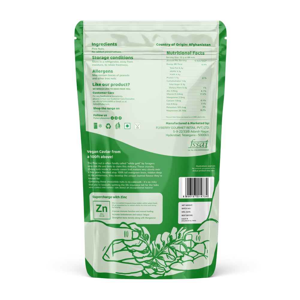 Flyberry Gourmet Pinenuts, 100g - Image 2 thumbnail