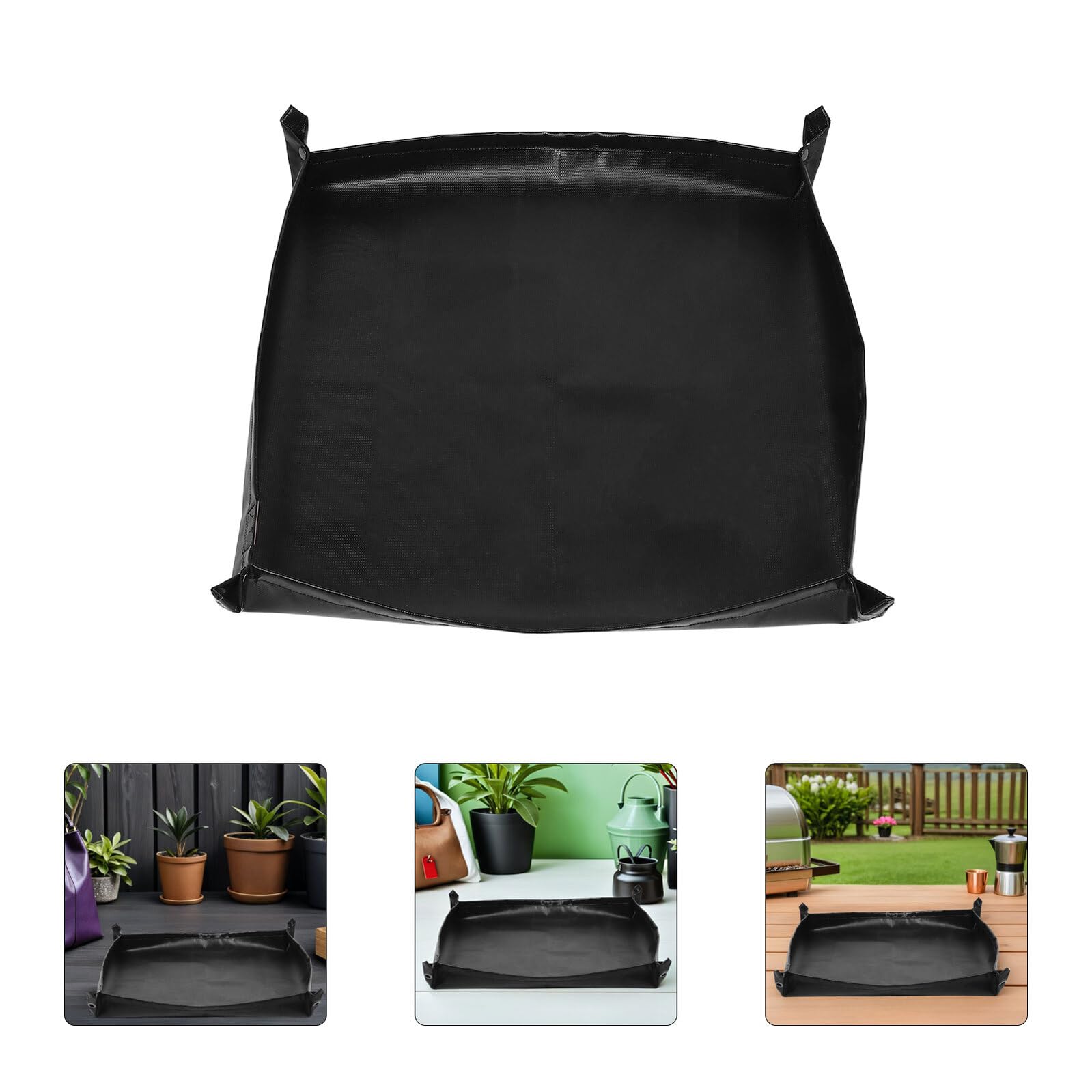 Alfombrilla para Parrilla Exterior de Silicona Negra Resistente al Calor | Doble Cara, 71x71cm, para Camping y Uso al Aire Libre, Apta para Camp Cookers y Superficies de Madera